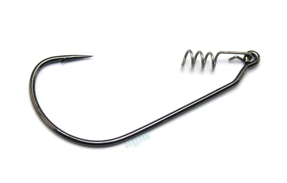 AGM Wide Gape Hook - Size 3/0 (5pcs & hitch-hiker coils)