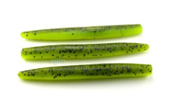 AGM 3in Stick Worm Watermelon/Chartreuse 10pcs