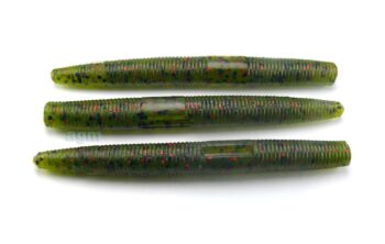 AGM 3in Stick Worm Watermelon/Red Flake 10pcs