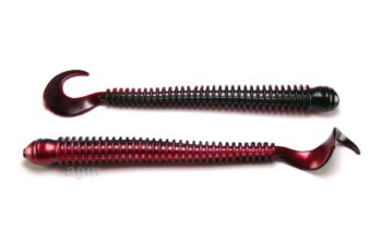 AGM 4in Finesse Curltail Worm Red Shad 8pcs