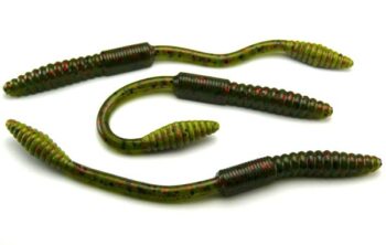 Big Bite 4.5" Squirrel Tail Worm - Watermelon/Red Flake (10pcs)