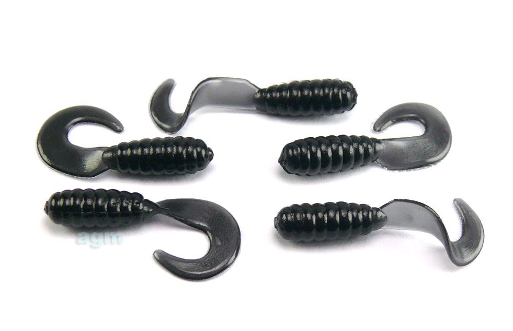 AGM 1 Curly Grub - Black (20pcs)