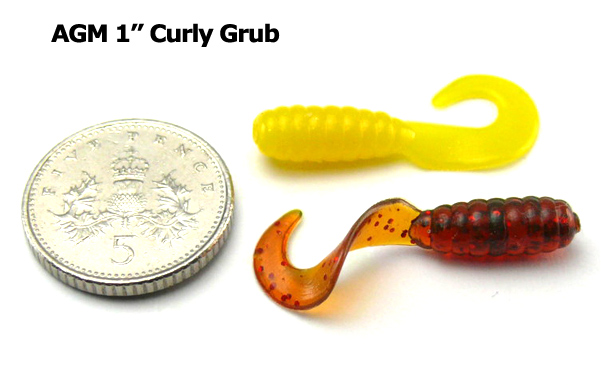 AGM 1" Curly Grub - Chartreuse Pearl (20pcs)