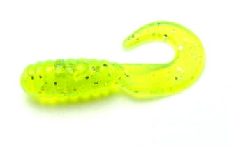 AGM 1" Curly Grub - Chartreuse Flash (20pcs)