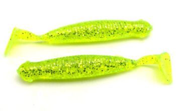 AGM 2.5" Paddler Grub - Chartreuse Flash (10pcs)