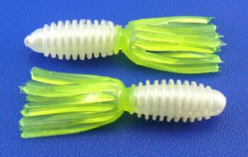 AGM 1.75" Skirt Grub - Pearl/Chartreuse (10pcs)