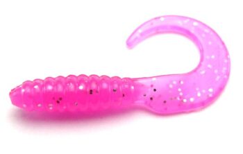 AGM 2" Curly Grub - Pink/Silver (20pcs)