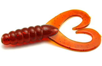 AGM 2" Twintail Grub - Motor Oil Red (10pcs)