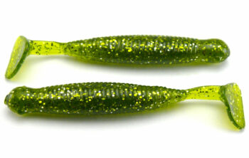 AGM 2.5" Paddler Grub - Seaweed/Gold Flake (10pcs)