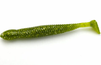 AGM 3.25" Paddler Grub - Seaweed/Gold Flake (8pcs)