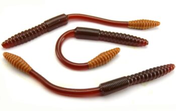 Big Bite 4.5" Squirrel Tail Worm - Motor Oil (10pcs)