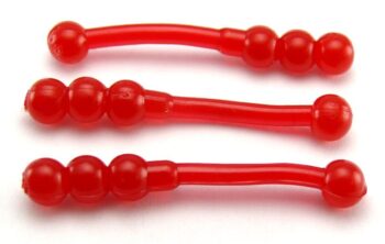 Big Bite 1.5" Ballzy Worm - Red (10pcs)