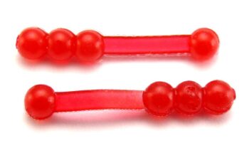 Big Bite 1in Ballzy Worm Red 10pcs