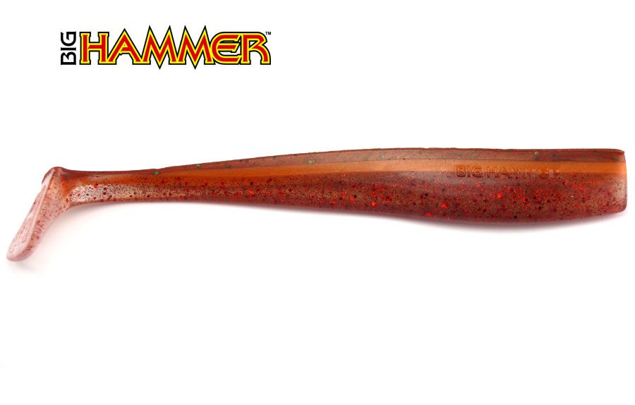 Big Hammer 9" Sledgehammer Swimbait Red Calico Hunter (2pcs)