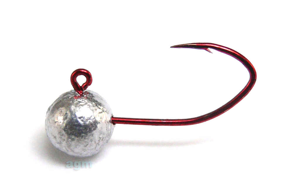 AGM Finesse Sickle Jig Head 1.5g - Size 8 RED (5pcs)