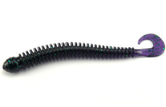 AGM 4" Finesse Curltail Worm - Junebug (8pcs)