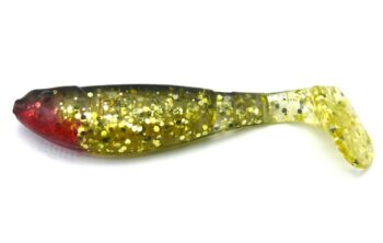 Relax 2.5" Kopyto Shad - Clear/Gold/Black Back (2pcs)