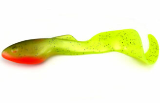 Orka 7.5" Shad-Tail - SY Chartreuse Pepper (2pcs)