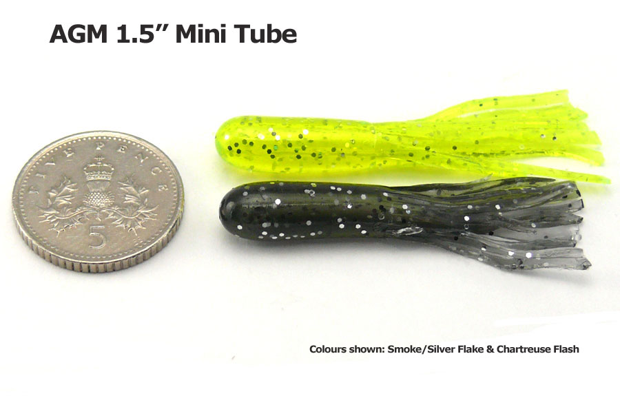 AGM 1.5" Mini Tube - Smoke/Silver Flake (10pcs)