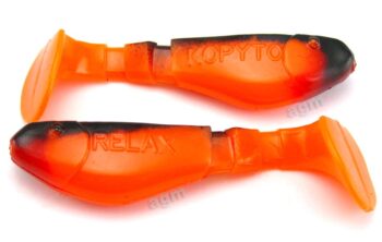 Relax 2" Kopyto Shad - Orange/Black Back (3pcs)