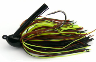 Booyah Baby Boo Weedless Jig 9g - Black/Brown/Chartreuse