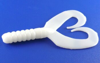 AGM 3.25" Twintail Grub - White (8pcs)