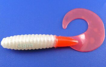 Big Bite 4.5" Fat Grub - Pearl/Fire Tail (5pcs)
