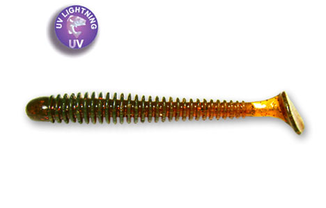 Crazy Fish 3" Vibro Worm - 14 UV Motor Oil (5pcs)