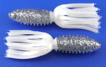 AGM 1.75" Skirt Grub - Silver Flash/Pearl (10pcs)