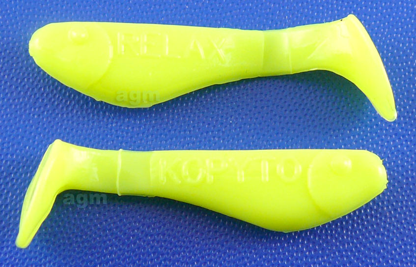 Relax 1" Kopyto Shad - Silk Chartreuse (5pcs)