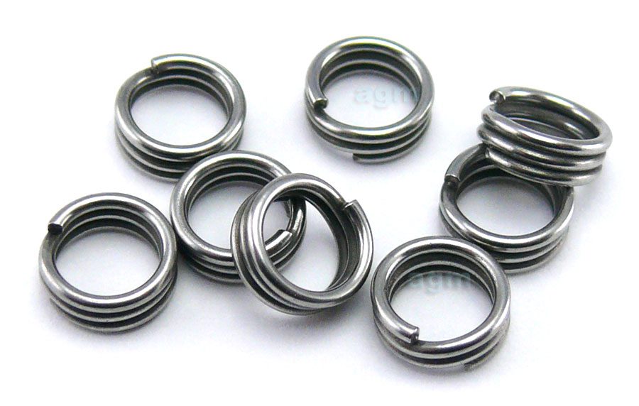 thumbnail image 2 of TackleBoys #6 Heavy Duty Stainless Steel Split Rings - 100 Count Pack, Made In USA 2 of 6