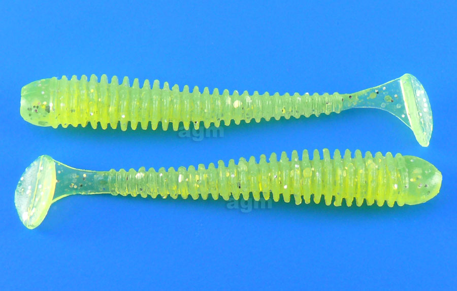 Crazy Fish 2" Vibro Worm - 54 Green Acid (8pcs)