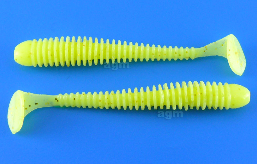 Crazy Fish 2" Vibro Worm - 6 Chartreuse (8pcs)