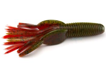 Big Bite 4" Craw Tube - Green Pumpkin/Texas Red (8pcs)