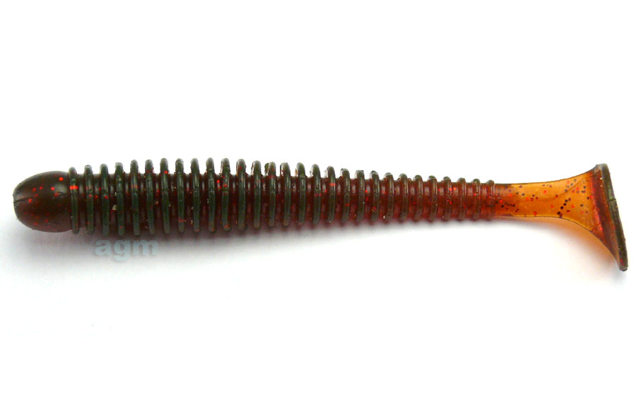 Crazy Fish 3.4" Vibro Worm - 14 UV Motor Oil (5pcs)