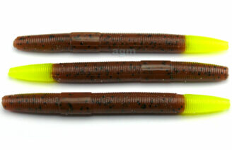 AGM 4" Stick Worm - Pumpkinseed/Chartreuse Tip (8pcs)