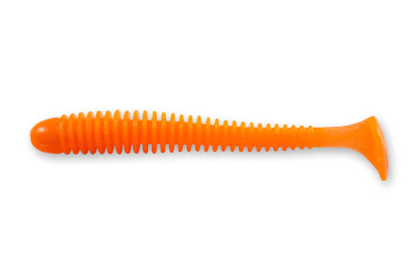 Crazy Fish 3" Vibro Worm - 64 Fluo Orange (5pcs)