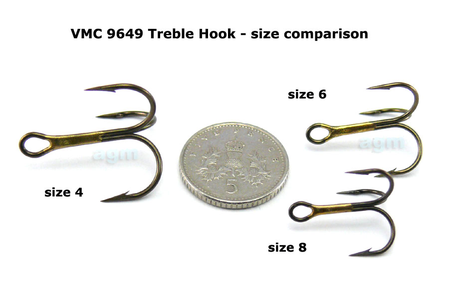 VMC 7552 BN Light Inline Treble Hook - Size 10 (8pcs)