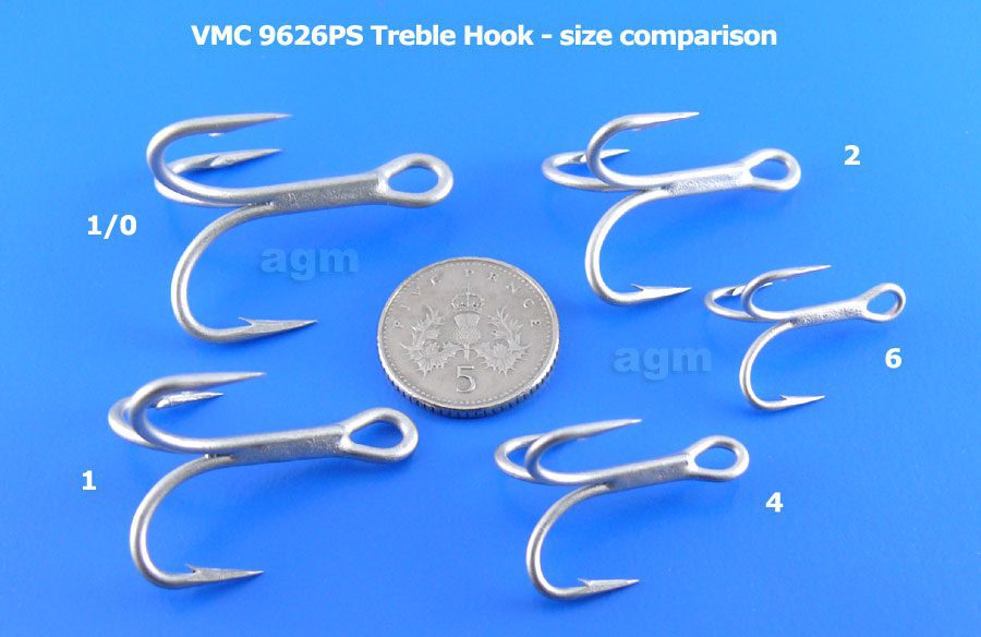 VMC 9626PS 3X Strong Saltwater Treble Hook - Size 6 (10pcs)