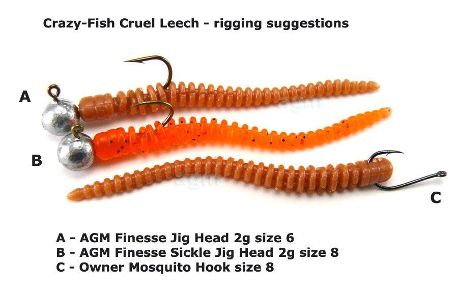 Crazy Fish 2 Cruel Leech - 51 Black (8pcs)