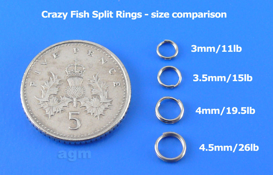 Crazy Fish UL Stainless Steel Split Ring 3mm/#3.5 (20pcs)