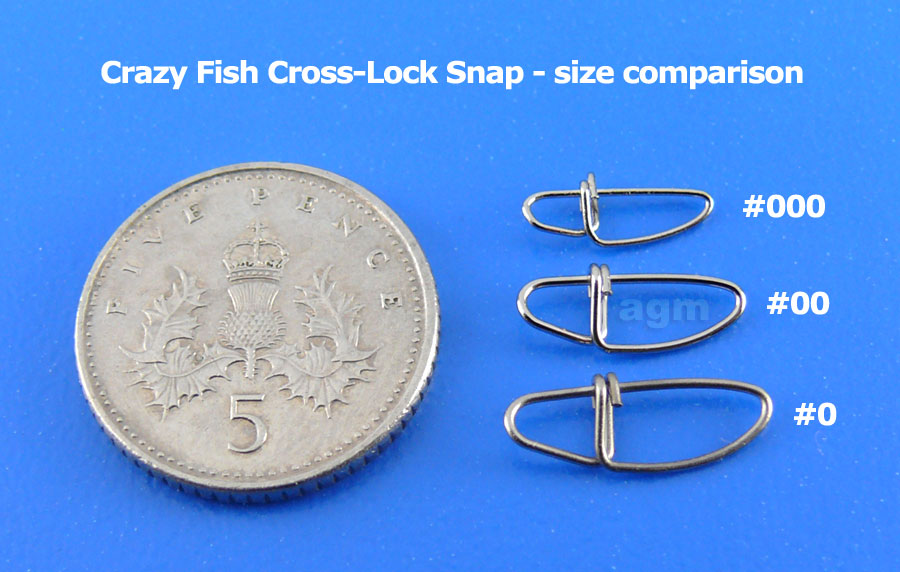 Crazy Fish Cross-Lock Snap - Size #0 (20pcs)