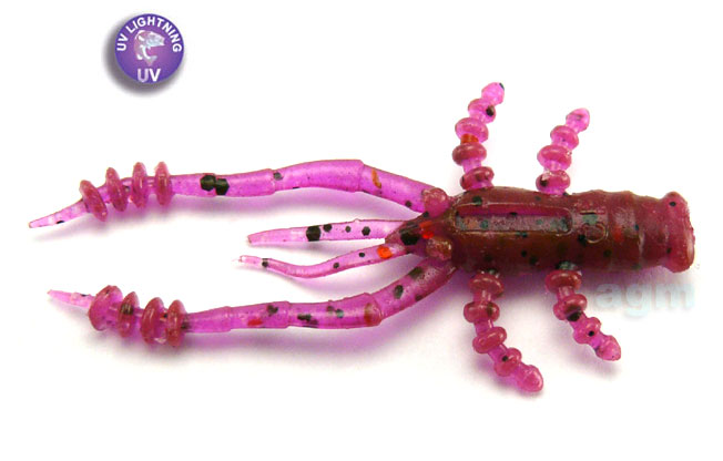 Crazy Fish 1.8" Crayfish - 12 Ultraviolet (8pcs)