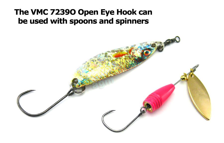 VMC 7239O Open Eye Barbless Spinner Hook - Size 10 (12pcs)