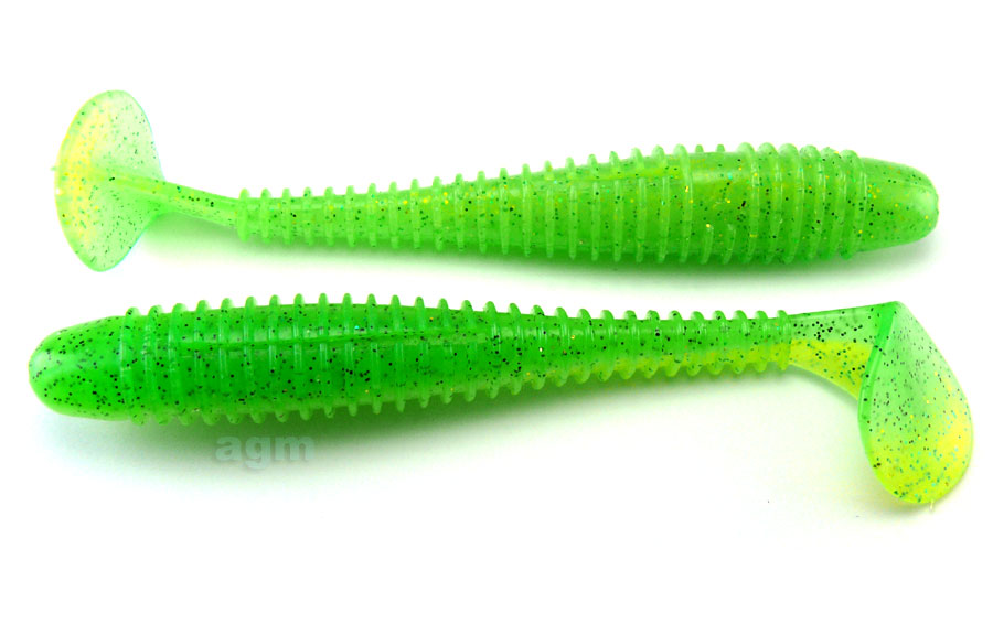 Crazy Fish 4.7" Vibro Fat - 7D Lime Chartreuse (4pcs)