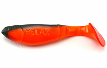 Relax 2.5" Kopyto Shad - Orange/Black Back (2pcs)
