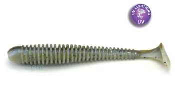 Crazy Fish 3.4" Floating Vibro Worm - 3D Swamp/Pearl (5pcs)