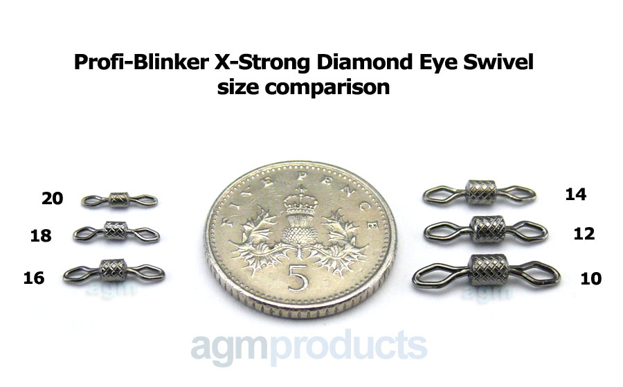 Profi-Blinker X-Strong Diamond Eye Swivel - Size 20 (10pcs)