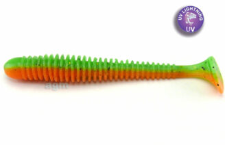 Crazy Fish 3.4" Floating Vibro Worm - 5D Orange Chart. (5pcs)