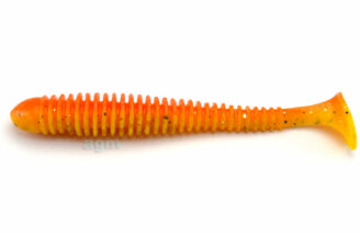 Crazy Fish 3.4" Floating Vibro Worm - 15D Fire Orange (5pcs)